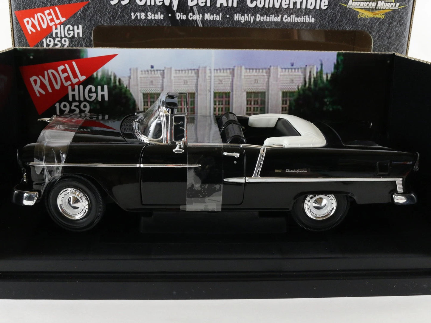 1955 '55 Bel Air Convertible Black Grease Movie American Muscle ERTL 1:18 36602