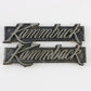 Lot Of 2 1970s Kammback Chevy Vega Metal Emblem Badges 3.5"