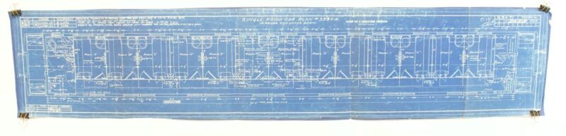 Single Room Car Plan Passenger Train Blueprint 1-10-30 43"