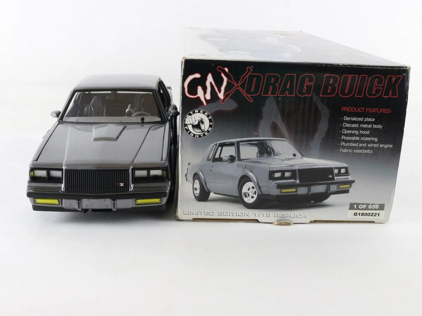 1987 Buick GNX Drag Gray Street Fighter GMP 1:18 Diecast Model 1 Of 650 G1800221