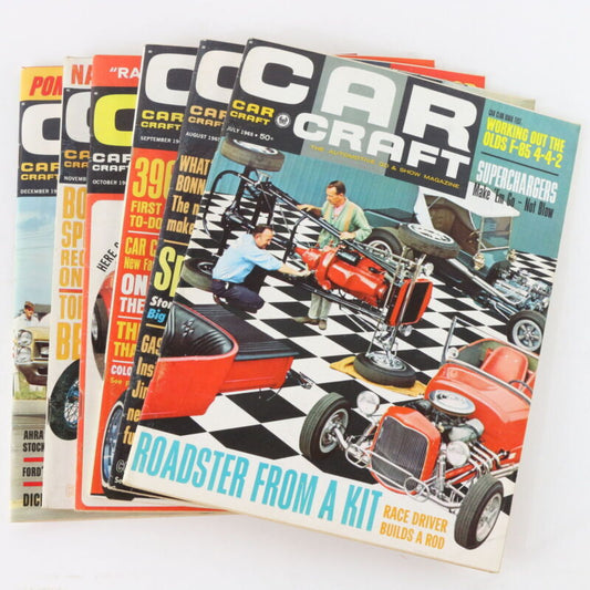 Lot Of 6 Car Craft July Aug Sep Oct Nov Dec 1965 Vintage Car Magazines