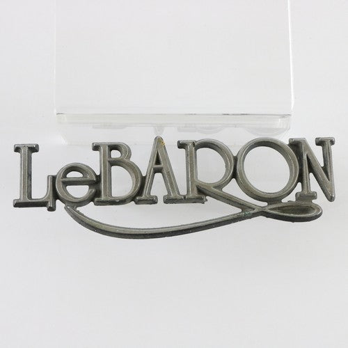  1980s Chrysler Lebaron Metal Emblem Badge 4.25"
