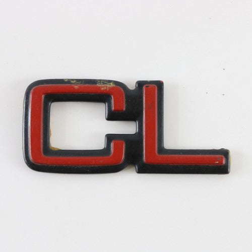  Chevy? CL Black & Red Plastic Emblem Badge 2.75"