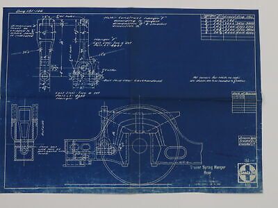 Santa Fe trailer spring hanger blueprint 1928