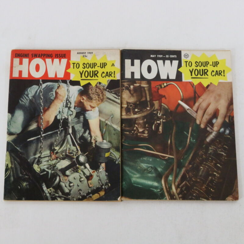 Lot Of 2 How To Soup UP Your Car: Engine Swapping Car Manuals Aug May 1959