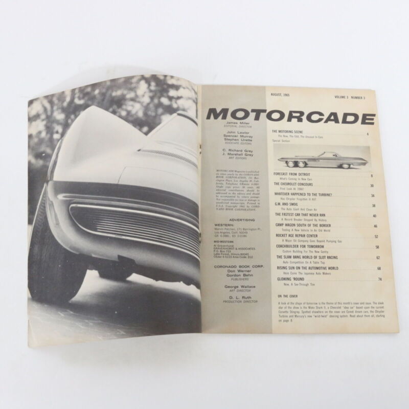 1965 Motorcade Forecast From Detroit Car Magazine August 50c Vol 3 No 3