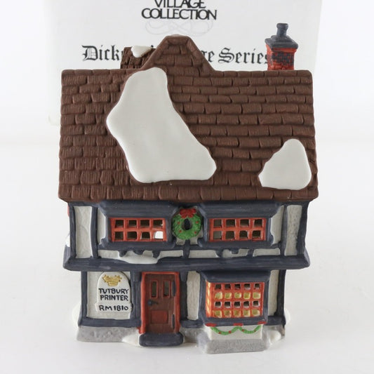 Dept 56 Dickens Heritage Village Tutbury Printer Christmas Building 5568-9