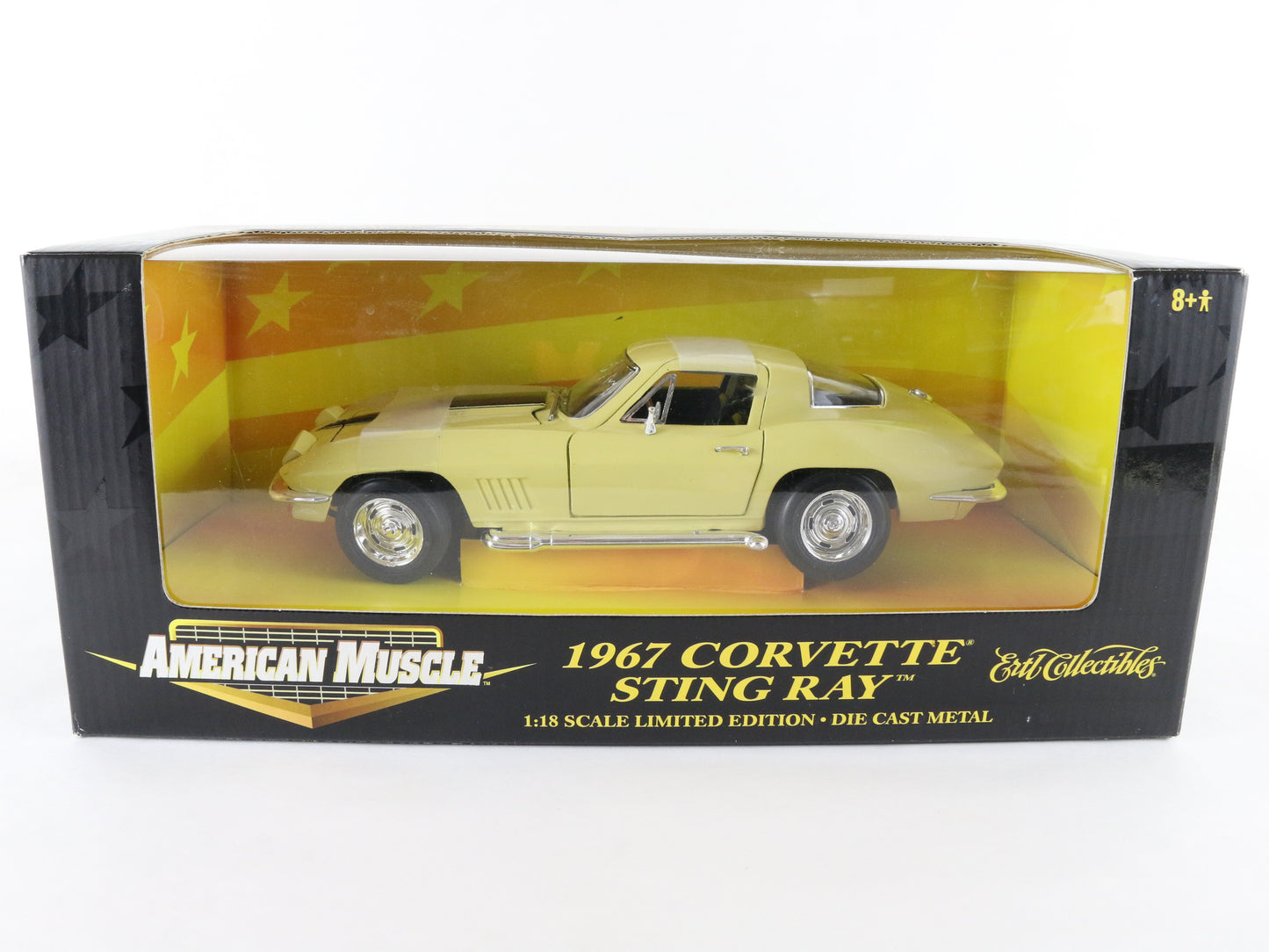 1967 Chevy Corvette Sting Ray Yellow American Muscle ERTL 1:18 Diecast 32273