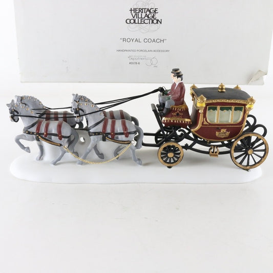 Dept 56 Heritage Village Royal Coach Porcelain Christmas Accessory 5578-6