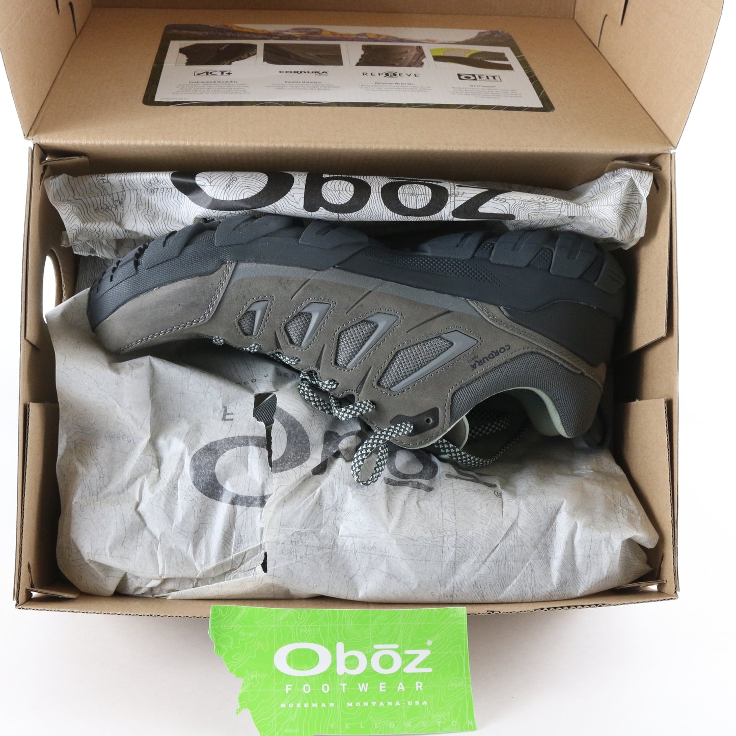 Oboz Sawtooth X Low B-dry Womens Hazy Gray Waterproof Hiking Boots Size 12 USA