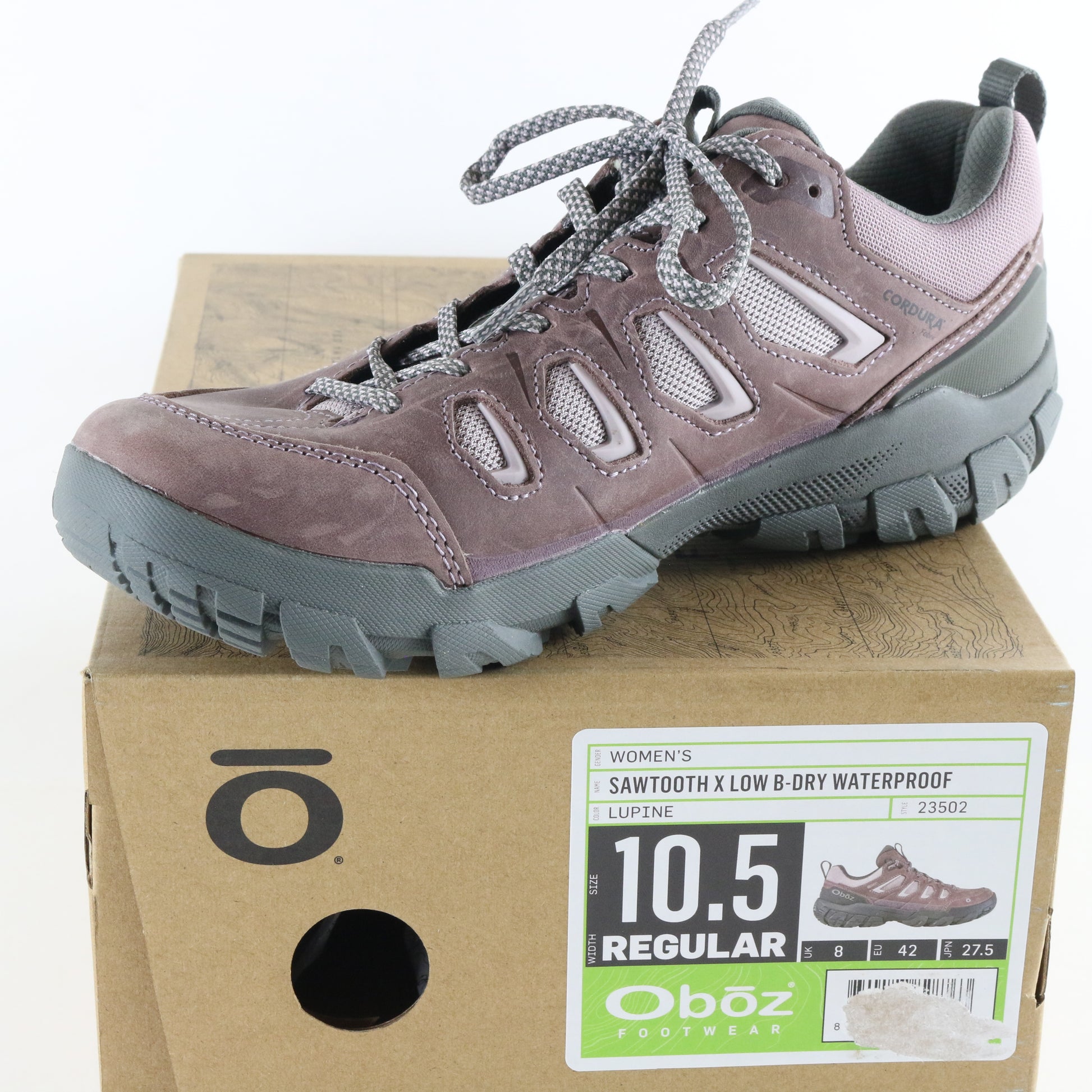 Oboz Swtooth X Low B-dry Womens Lupine Waterproof Hiking Boots Size 10.5 USA