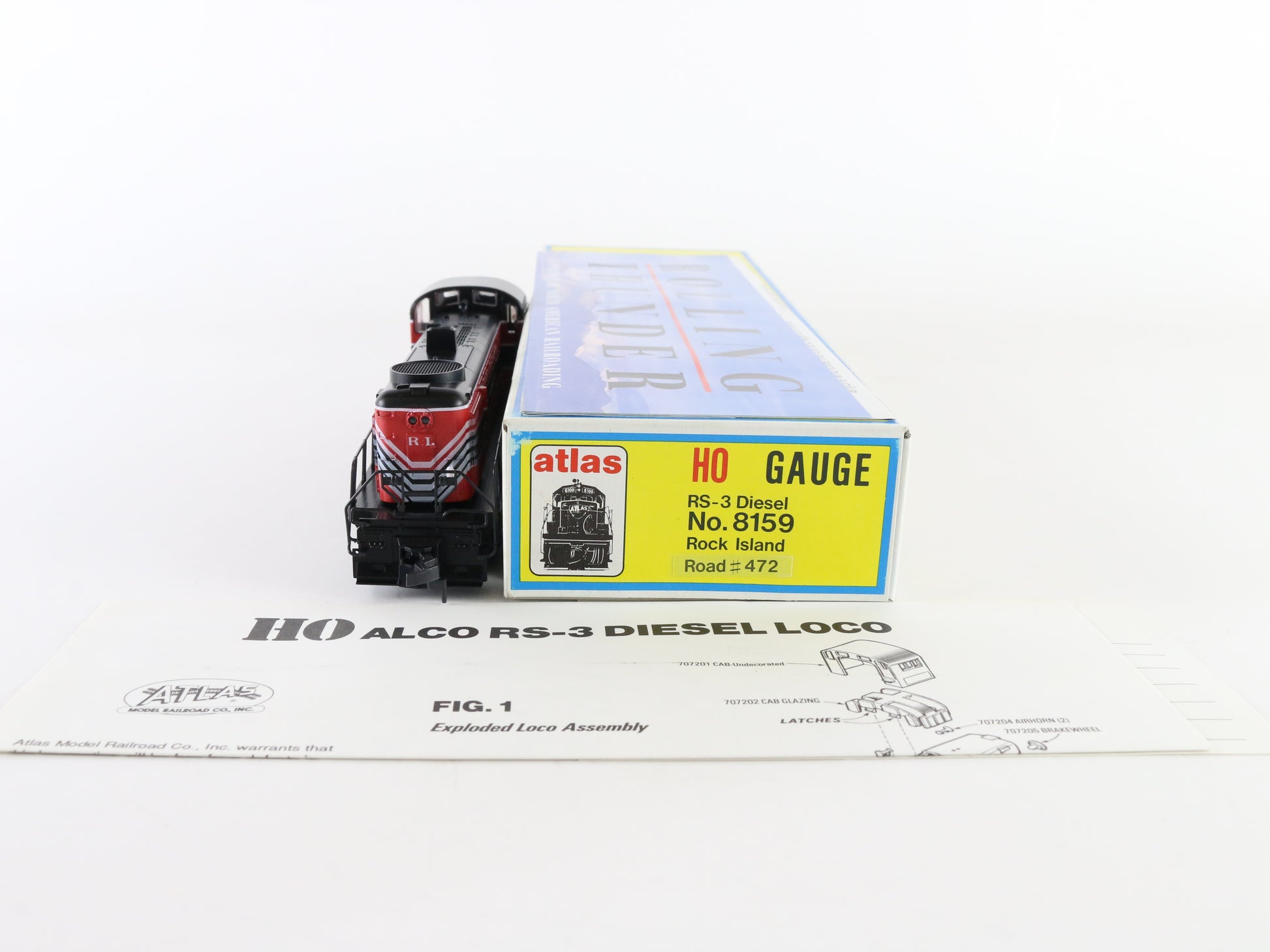 Atlas HO Rock Island 472 RS3 Diesel Locomotive Engine