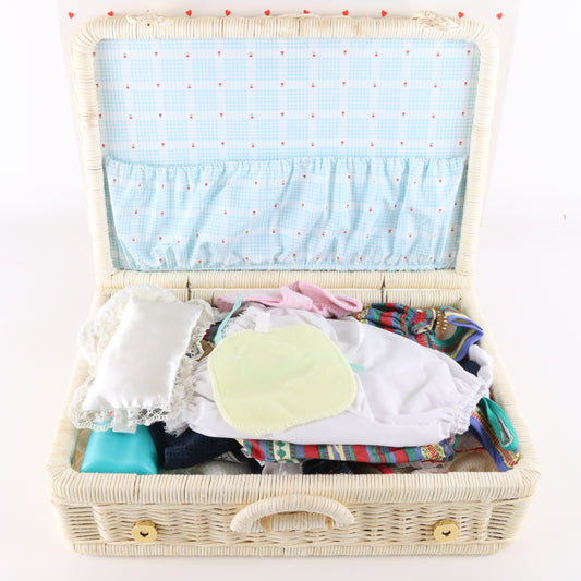 Vintage Suitcase Bitty Baby American Girl Pleasant Co W/ Clothes & Box
