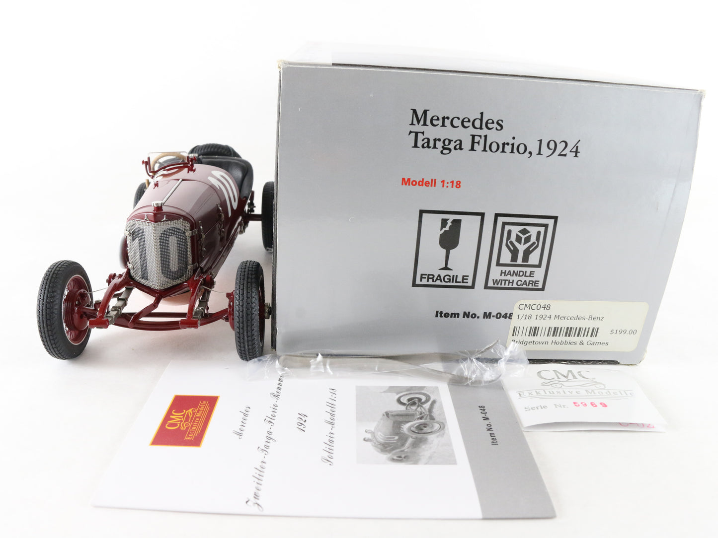 1924 Mercedes Targa Florio Rennwagen #10 Red CMC 1:18 M-048 Model Car