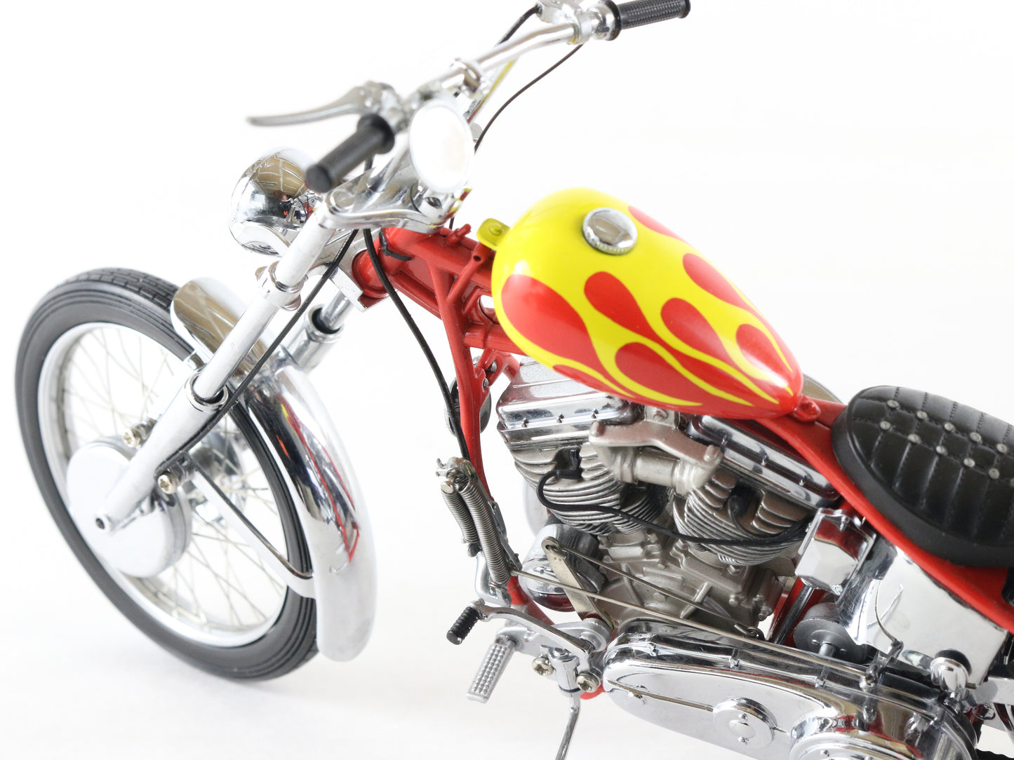 Easy Rider Billy Bike Red Yellow Flames Franklin Mint 1:10 Motorcycle B11XN65