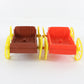 Lot Of 2 Vintage Buckboard Wagons Dark & Light Red MPC 5.5" Plastic Models