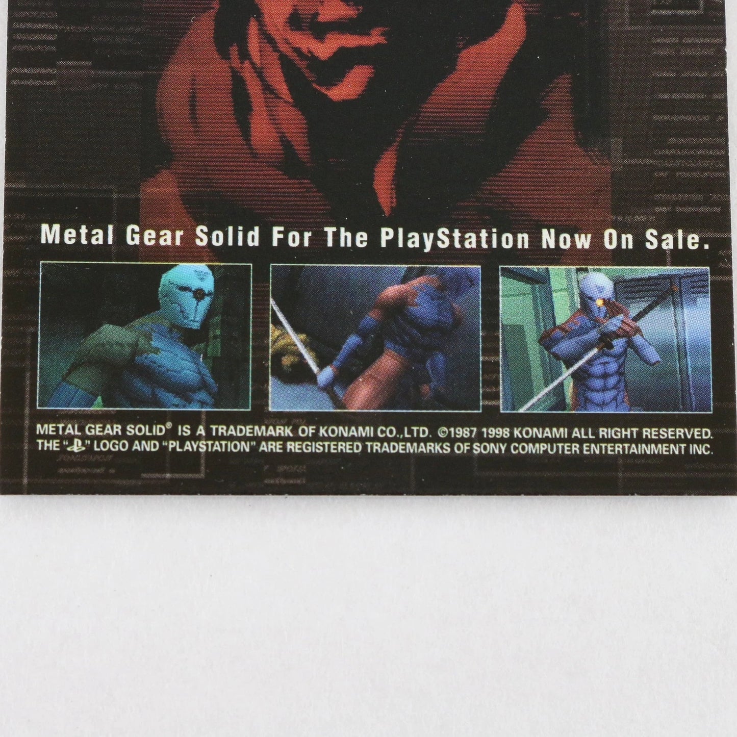 Metal Gear Solid Trading Card Gray Fox Checklist Konami Playstation