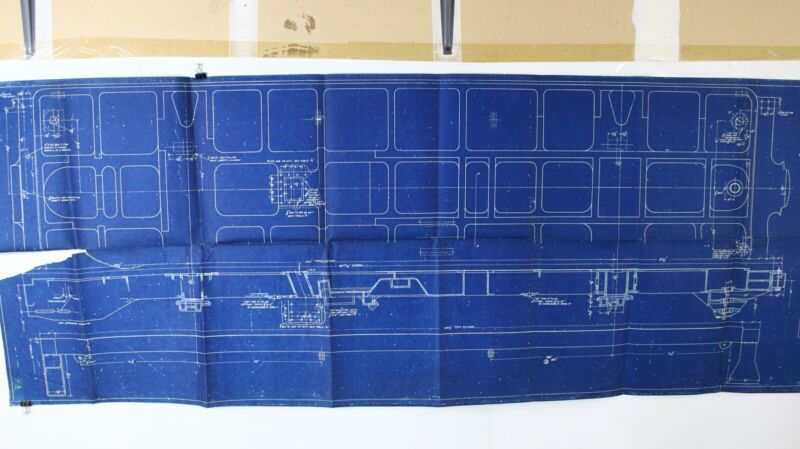 American Locomotive Company 850S26960 Tender Frame Blueprint 84"