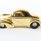 1941 '41 Willys Coupe Gold Metal Model Car Racing Champions 1:24 24k Plated