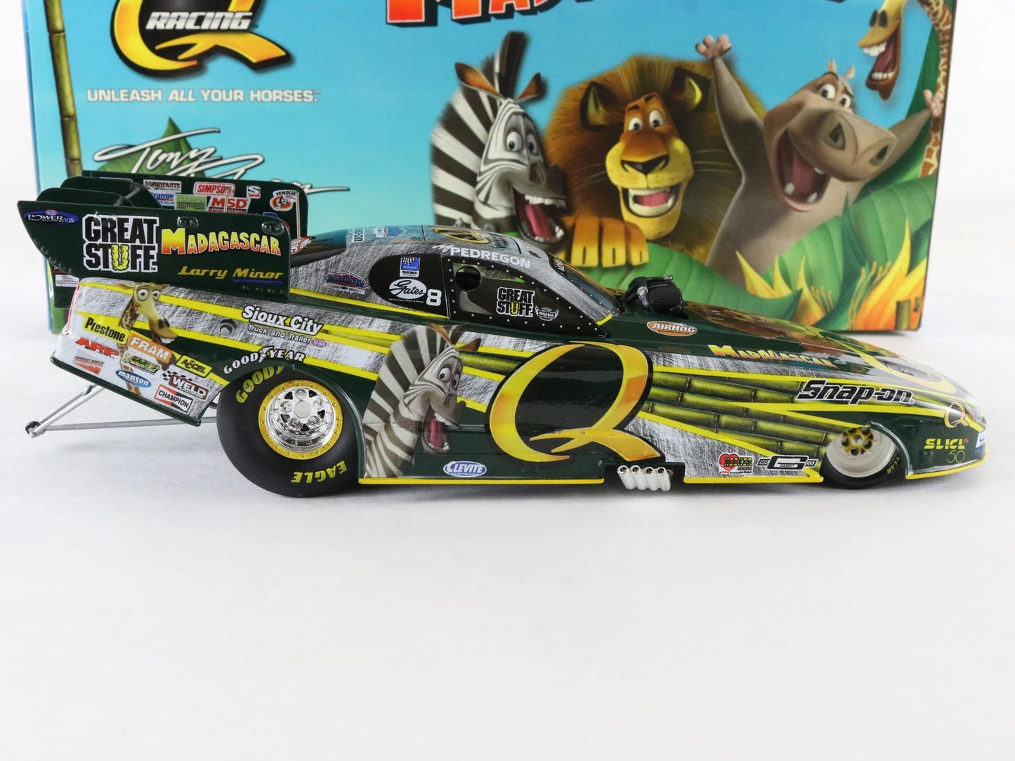 2005 Monte Carlo Madagascar Pedregon Quaker Action 1:24 Diecast 1 Of 1212