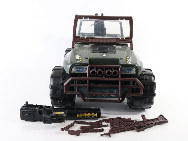 Rhino GPV Jeep Hq Gi Joe Hasbro Vintage Model Vehicle W/ Weapons & Accessories