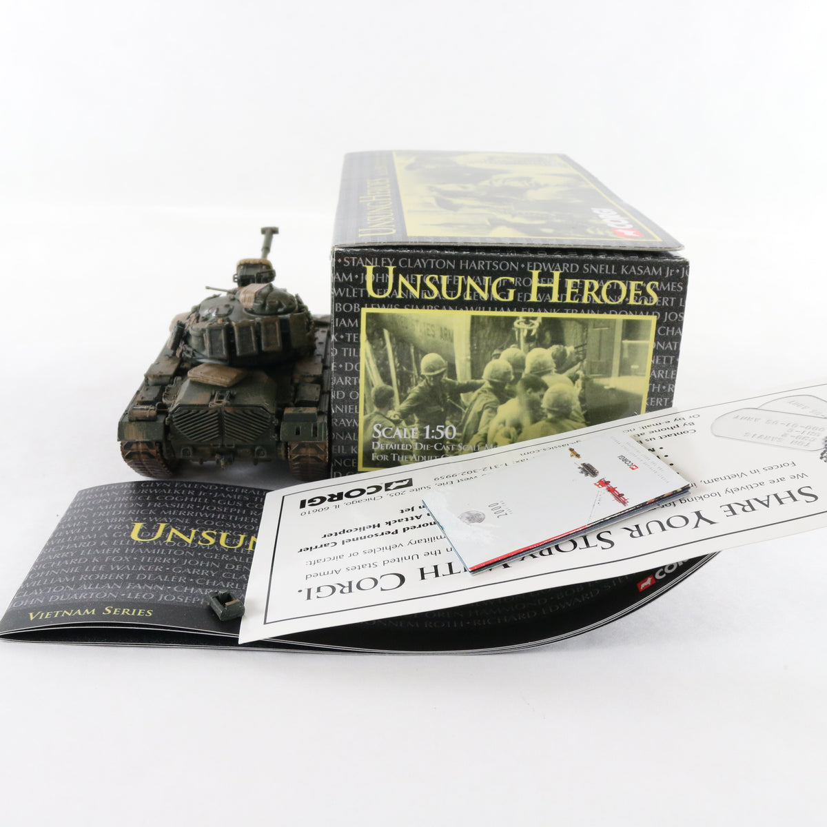 M48A3 Tank USMC Chrysler Unsung Heroes Corgi 1:50 50301 Military Vehicle