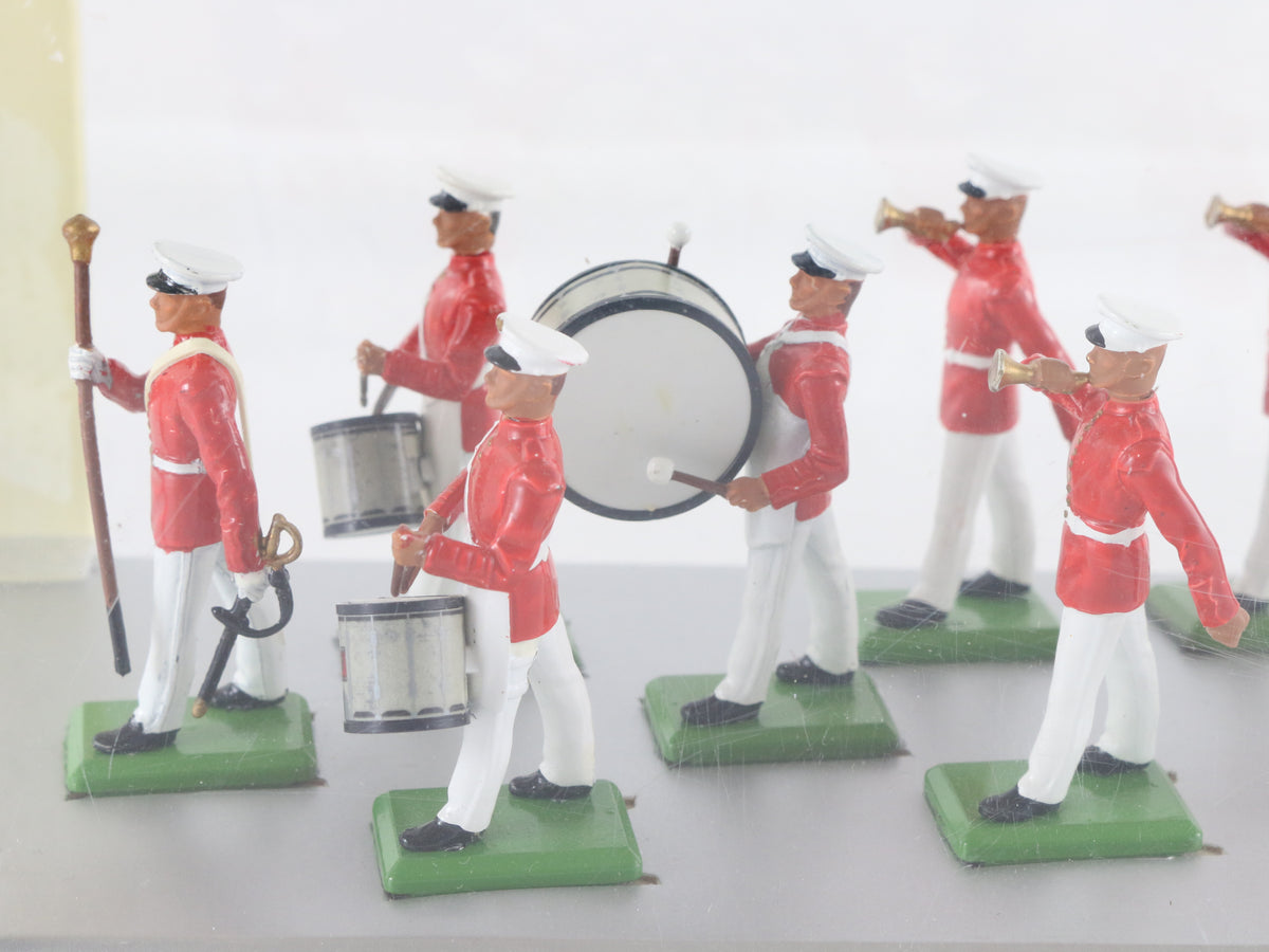 Set Of 10 US Marine Corps Drum & Bugle Corps Britains 54mm 7305