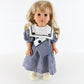 Max Zapf Creation Sleepy Eyes 1997 Large 17" Vinyl Doll W/ Blue Dress