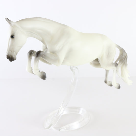 Breyer Get Rowdy Dappled Gray Bristol Traditional Horse with Stand