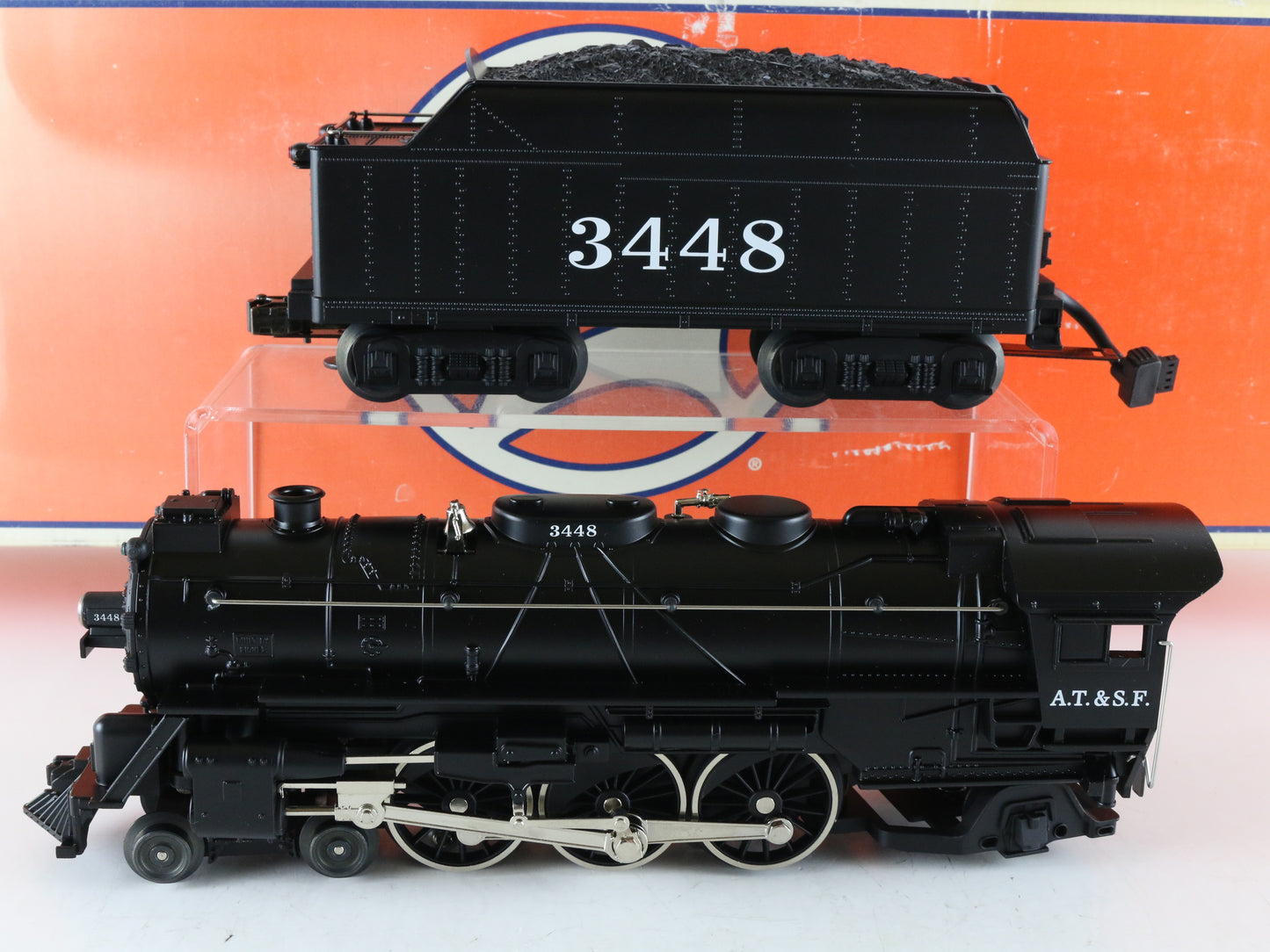 Lionel O 6-18087 Santa Fe ATSF 3448 4-6-2 Pacific Steam Locomotive & Tender