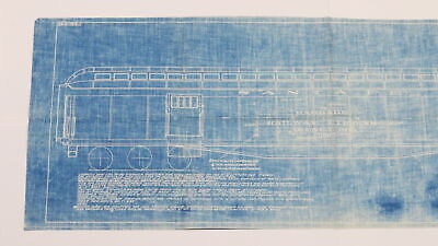 Santa Fe Steel Underframe Baggage Cars Lettering Blueprint 25-c 1318 1918 40.5"