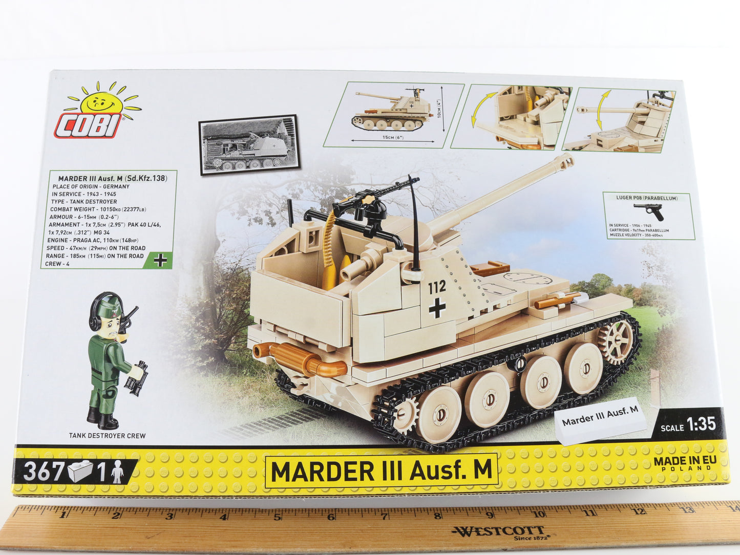 Marder III Ausf M German Tank Destroyer WW2 Historical Cobi 1:35 2282