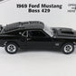 1969 Ford Mustang Boss 429 Black Danbury Mint 1:24 Diecast Model Car