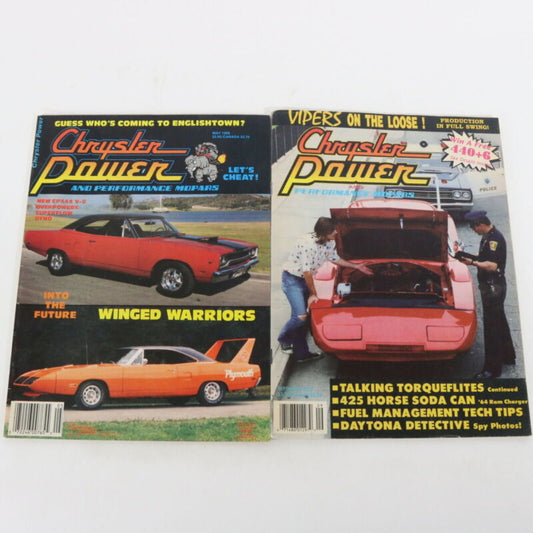 Lot Of 2 Chrysler Power Performance Mopars Sep 1992 & May 1988 Car Magazines