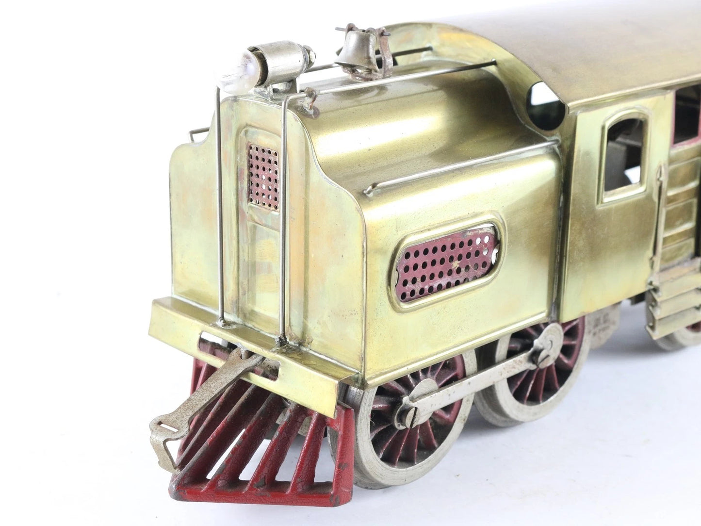 Lionel Prewar Standard Gauge 54 Electric Brass Locomotive Train Car W/ Track