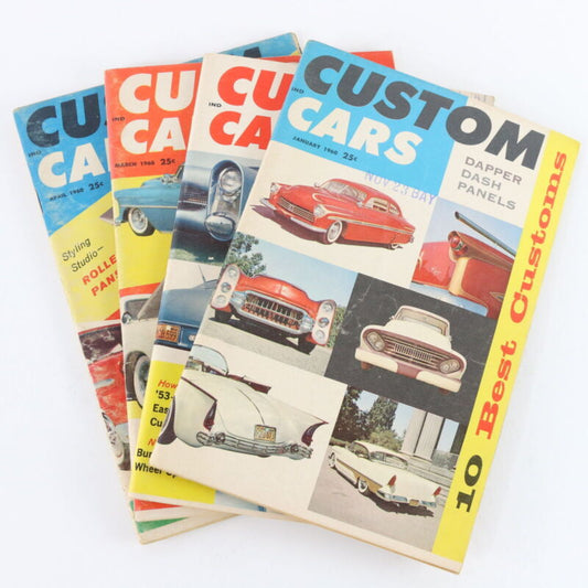 Lot Of 4 Custom Cars Jan Feb Mar Apr 1960 Vintage Car Magazines