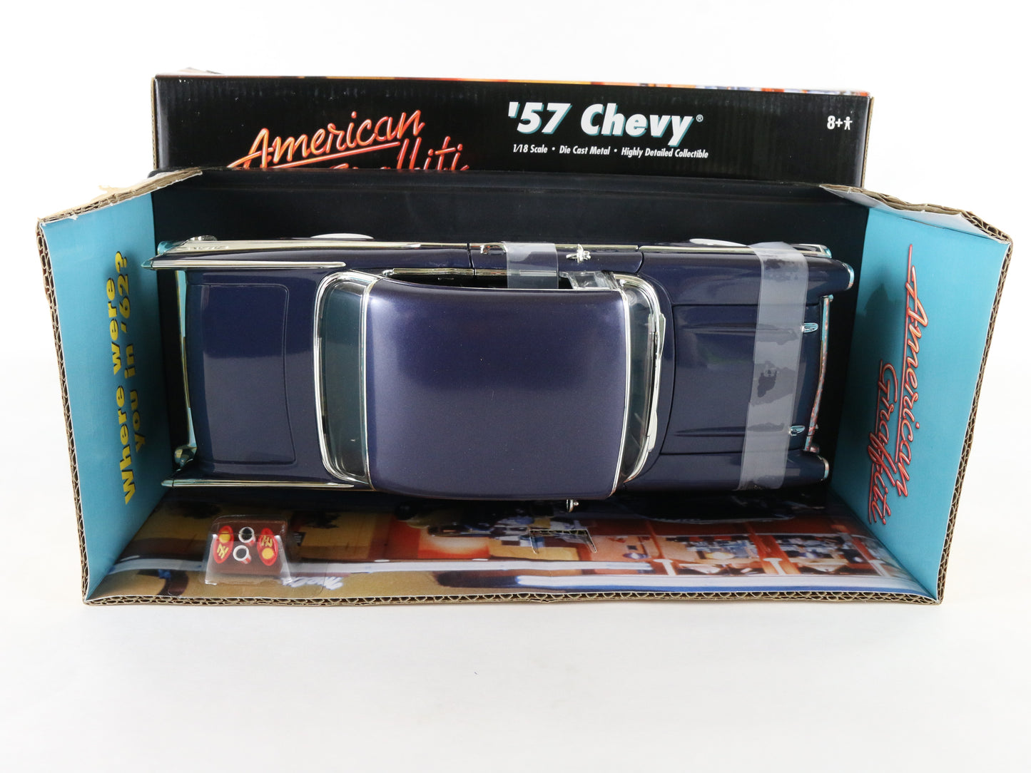 1957 '57 Chevrolet Blue American Graffiti ERTL 1:18 Diecast Model Car 36604