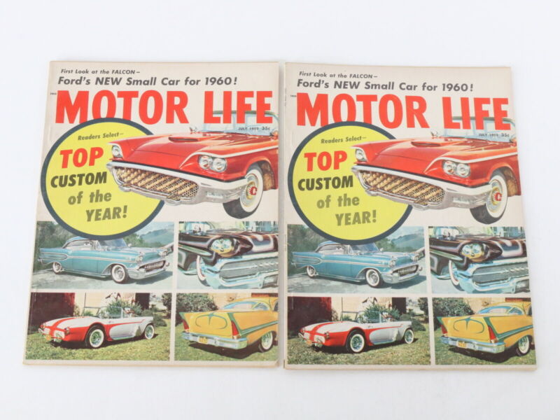 Lot Of 5 Motor Life Vintage Car Magazines July Sep Oct Nov 1959 35c