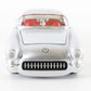 1957 Chevy Corvette Silver & Red Jada Toys 1:24 Model Car 90937