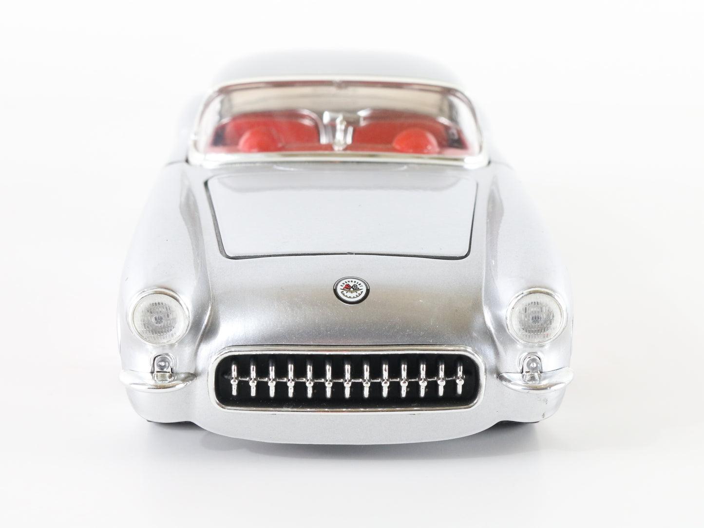 1957 Chevy Corvette Silver & Red Jada Toys 1:24 Model Car 90937