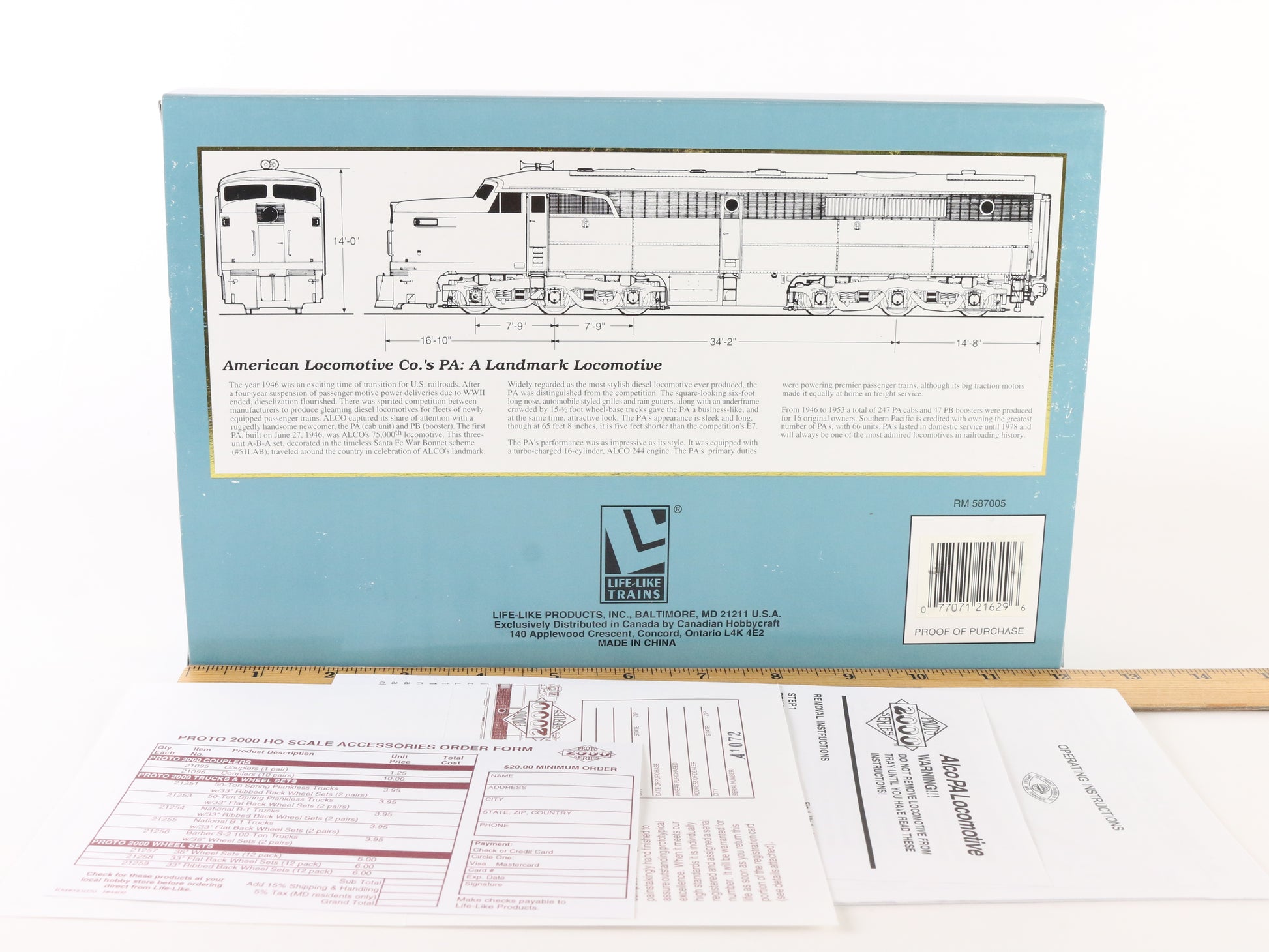 Proto 2000 HO Wabash 1020 PA Diesel Locomotive
