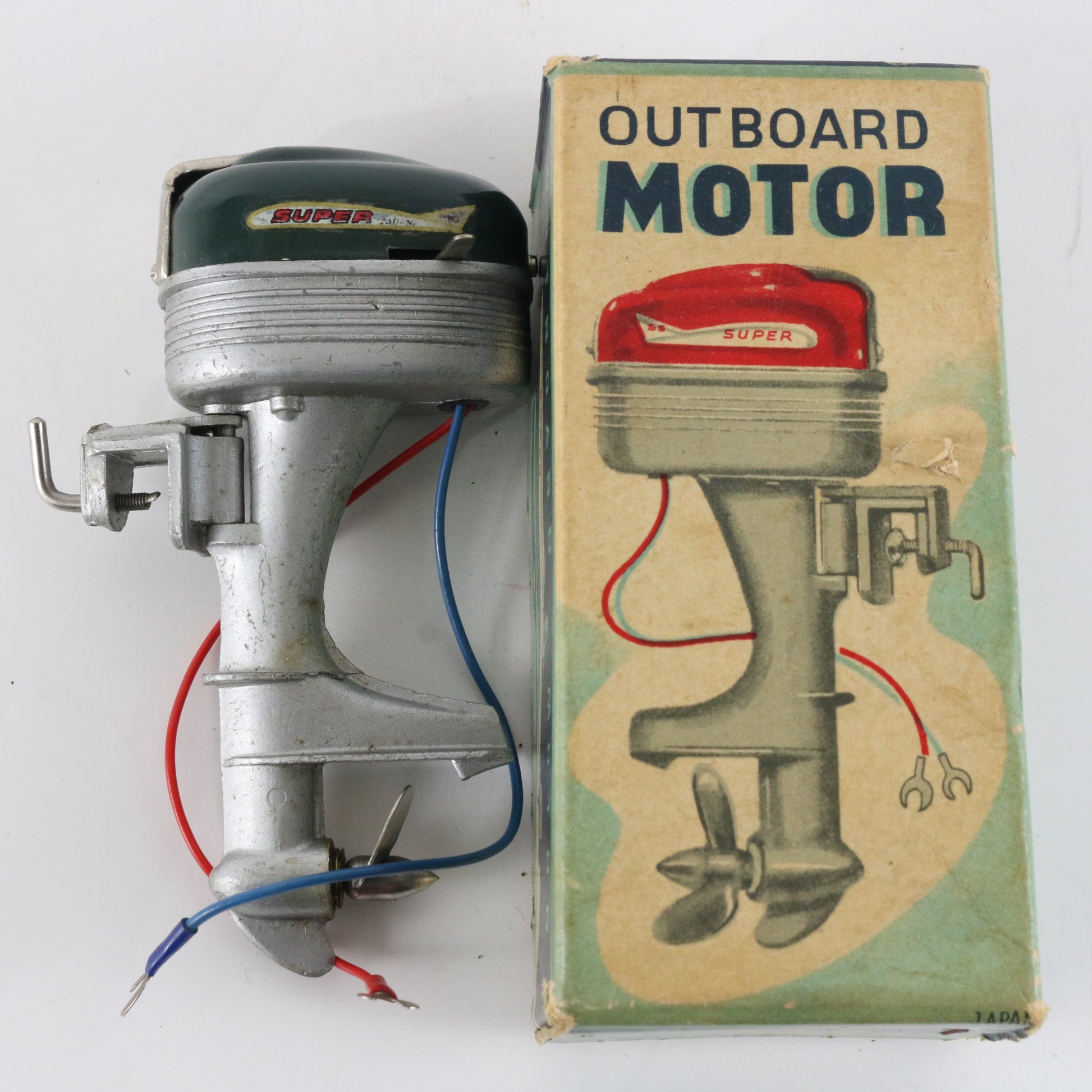 Super 56 Outboard Boat Motor with Original Box, Japan