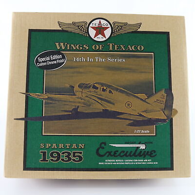 1935 Spartan Wings of Texaco coin bank airplane Ertl aviation model