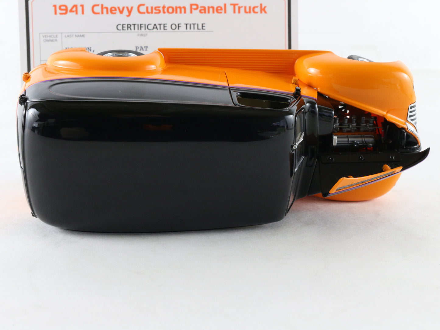 1941 Chevrolet Panel Custom Truck Sixpak Orange Black Danbury Mint 1:24 Model
