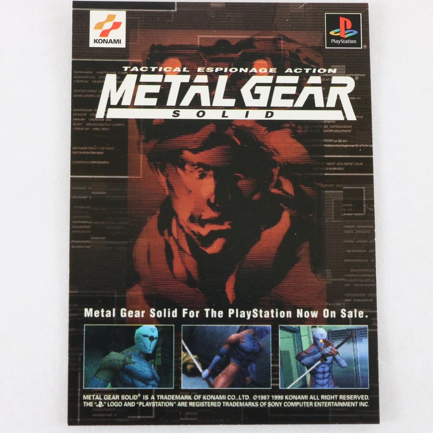 Metal Gear Solid Trading Card Gray Fox Checklist Konami Playstation