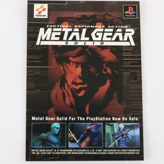 Metal Gear Solid Trading Card Gray Fox Checklist Konami Playstation