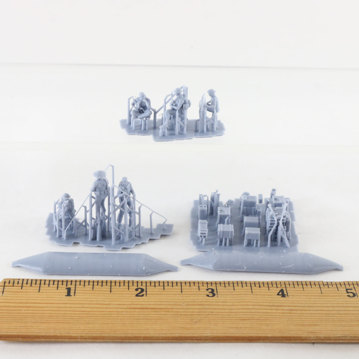 Set Of 6 Vietnam Vietcong Soldiers & Boats W/ Cargo Peddinghaus 1:72 3D Printed