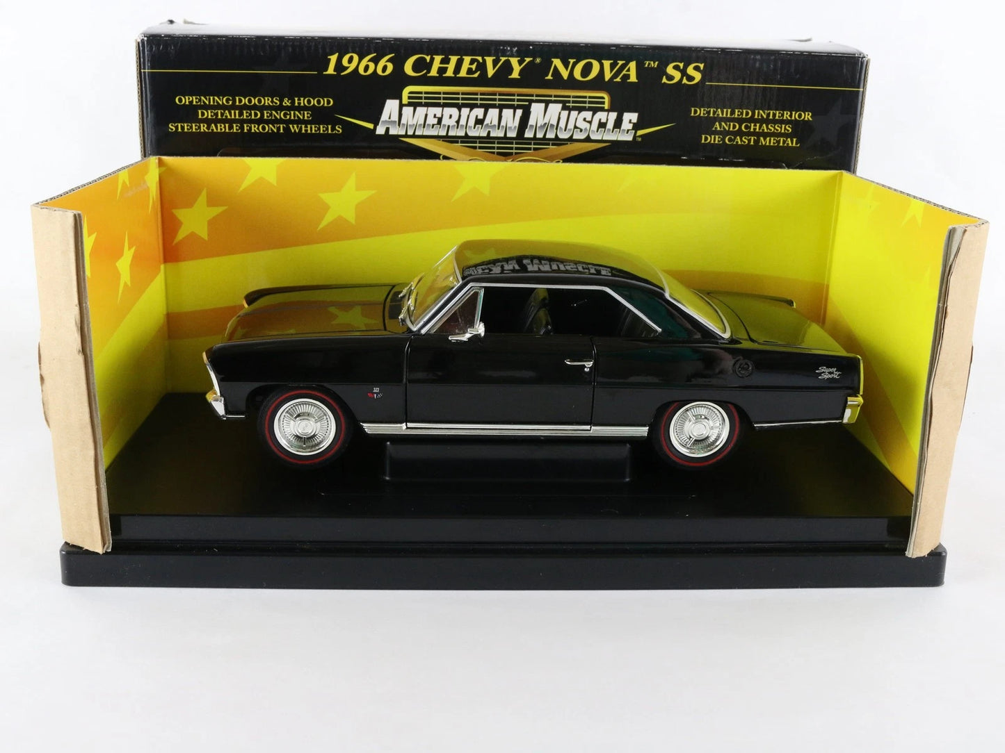1966 Chevy Nova SS Black 10 Years American Muscle ERTL 1:18 1 Of 5000 36678