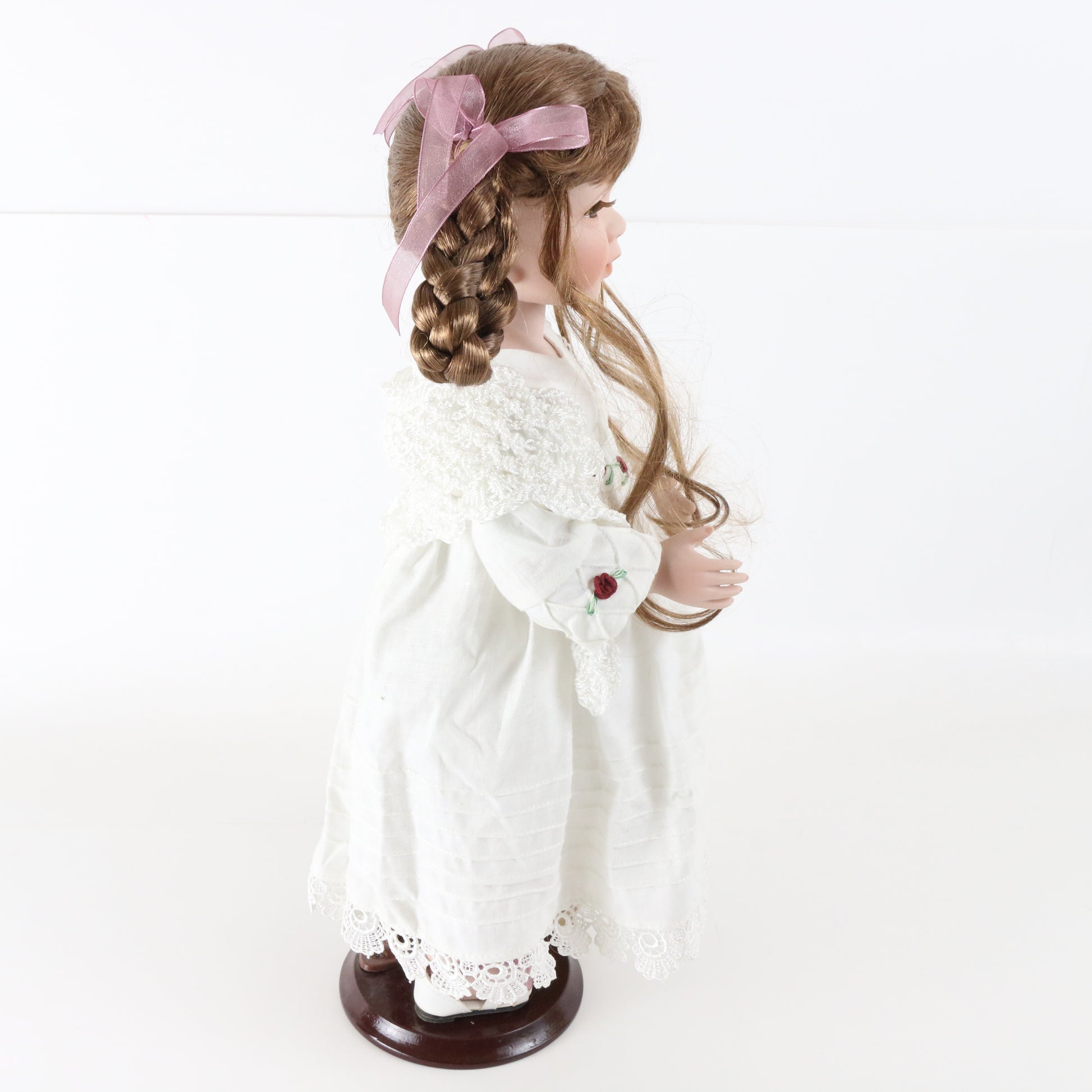 Emily Seymour Mann White Dress Large 16.5" Porcelain Girl Doll