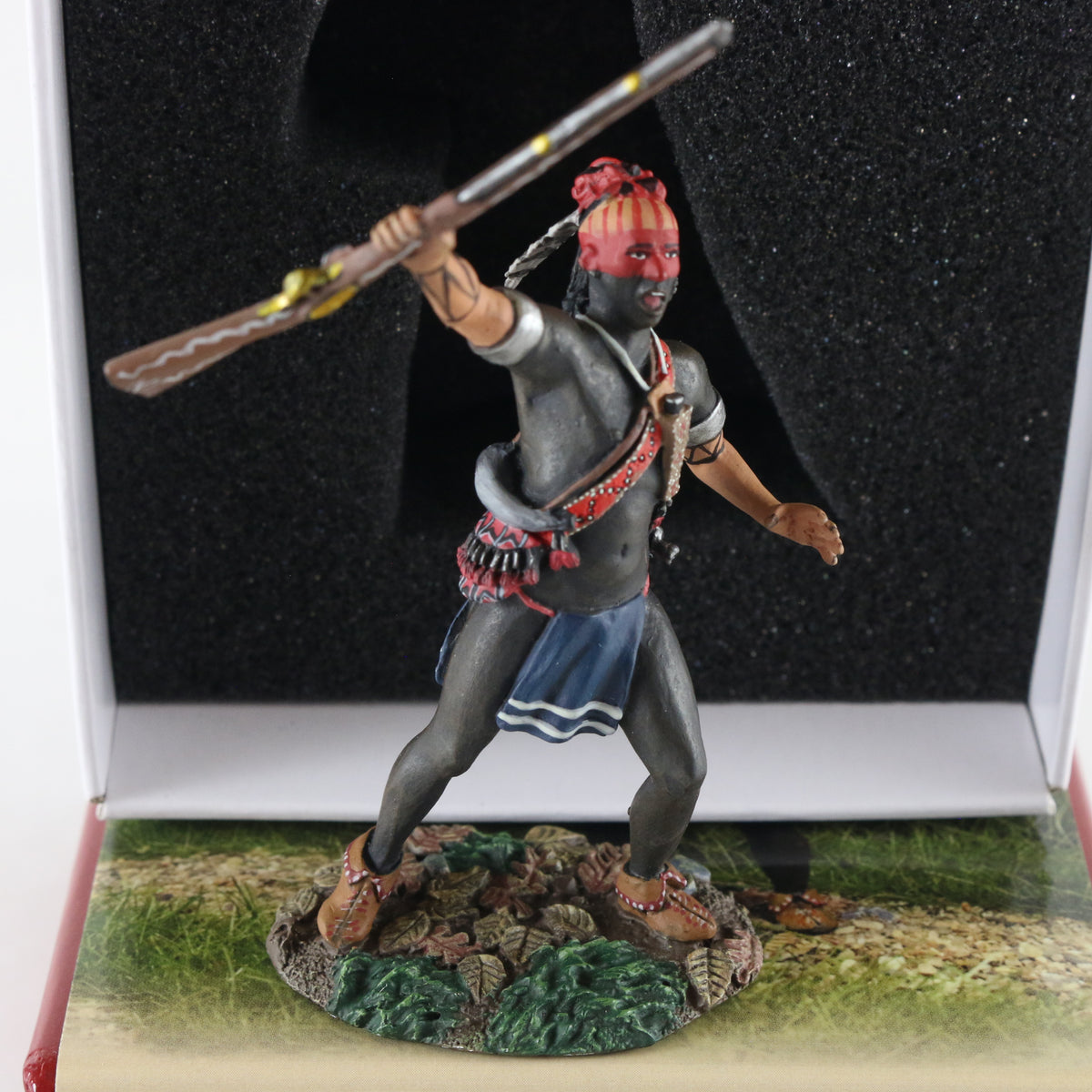 Native Warrior Yelling War Cry Clash Of Empires Britains 1:30 16088 Metal Figure